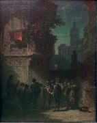 Carl Spitzweg Spanisches Standchen oil painting